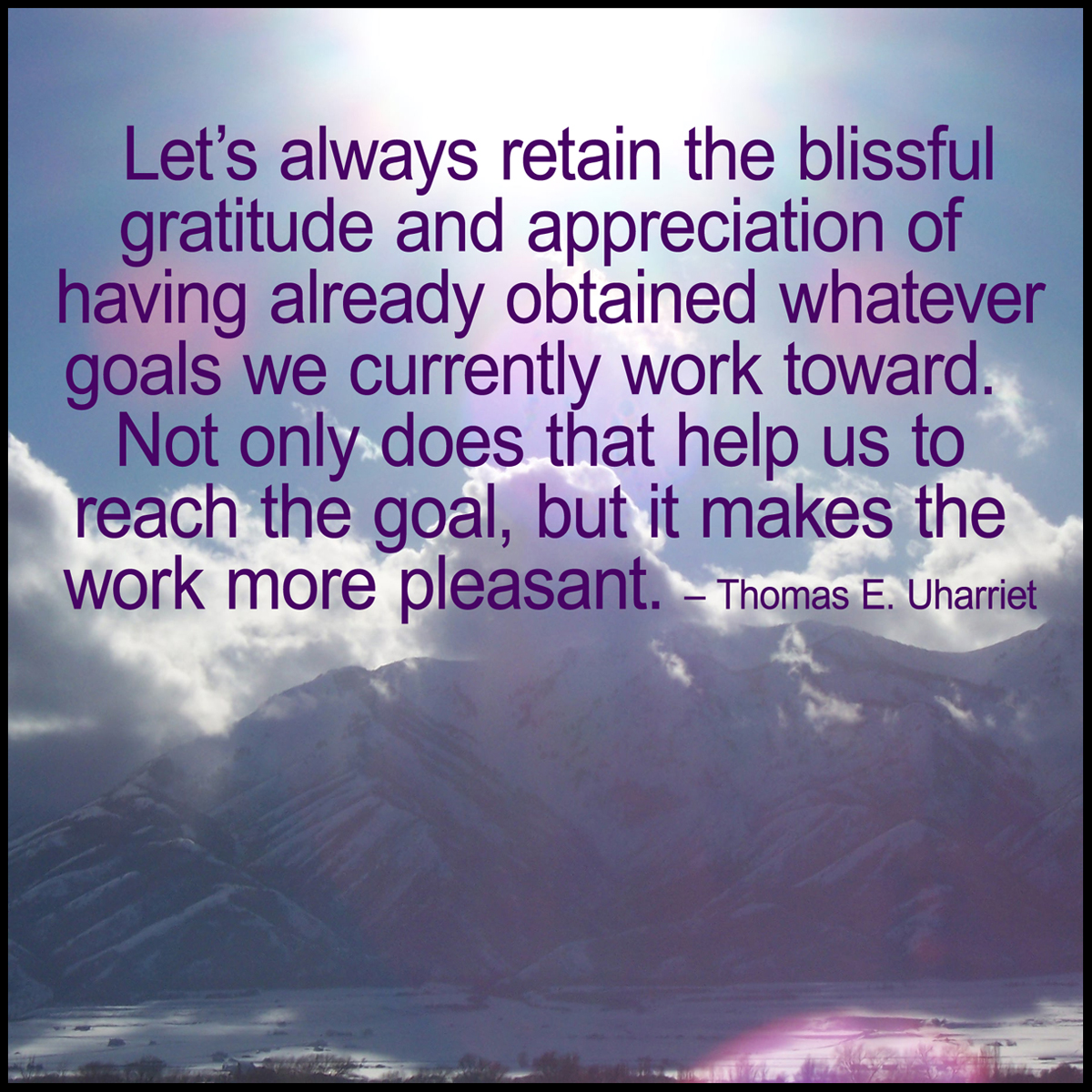 Gratitude quote by Rev. Thomas E. Uharriet.